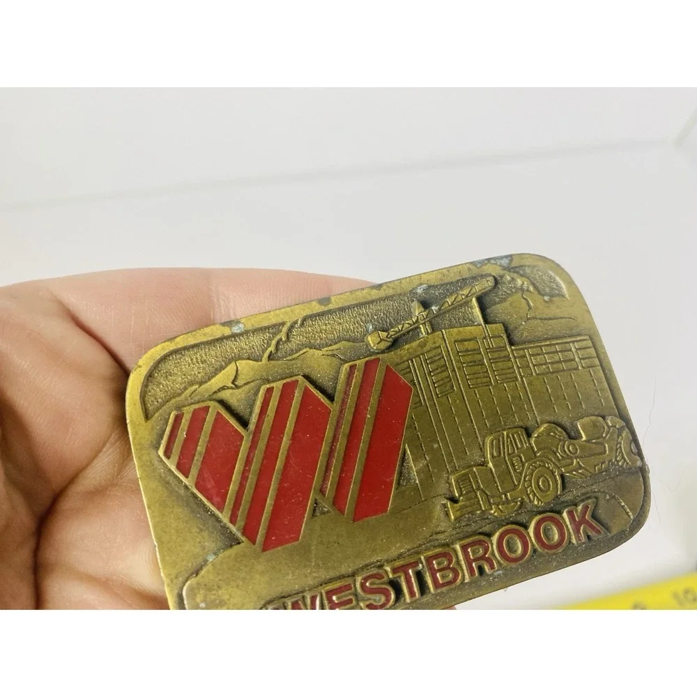 Westbrook Heavy Equipment Operator Construction Brass Belt Buckle‎